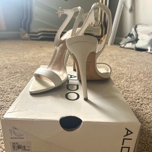 White ALDO open toed heels